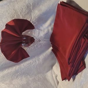 12 - BURGUNDY/BERRY Cloth Napkins